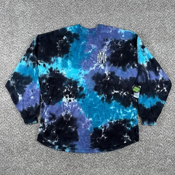 Disney Haunted Mansion Spirit Jersey Shirt Womens XL Tie Dye Glow Dark Top - Picture 1 of 12